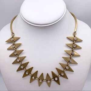 J. Crew Jeweled Gold Collar Necklace